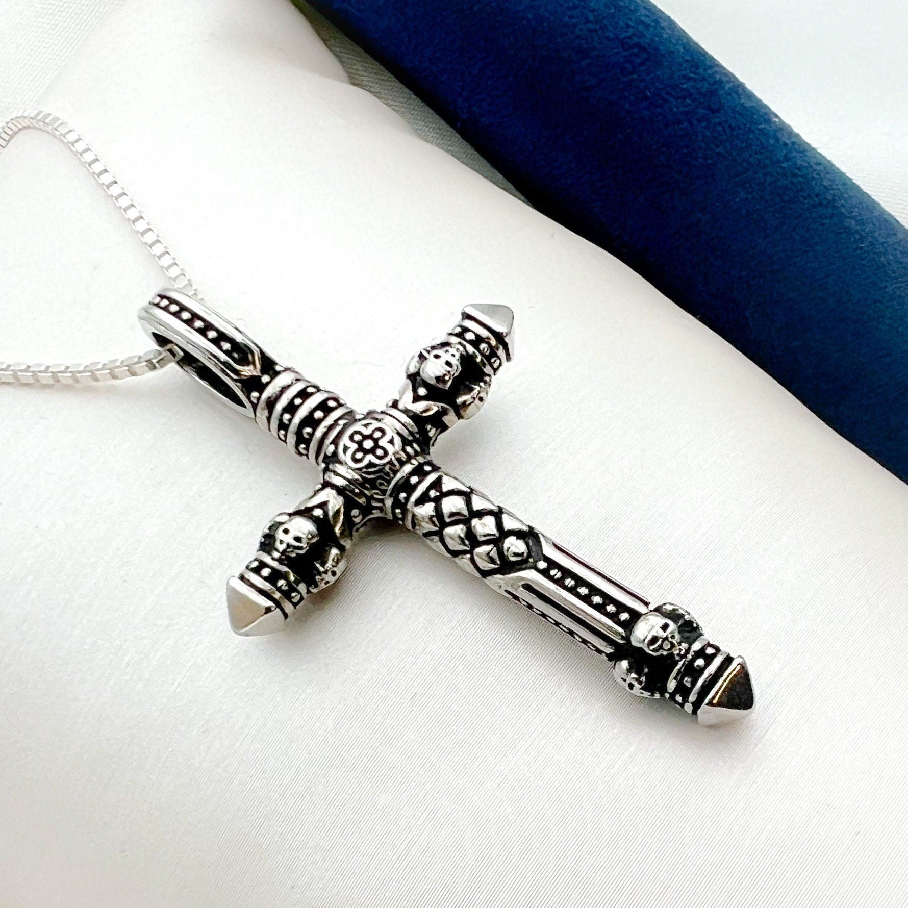 Timeless Cross Pendant with Matching Necklace