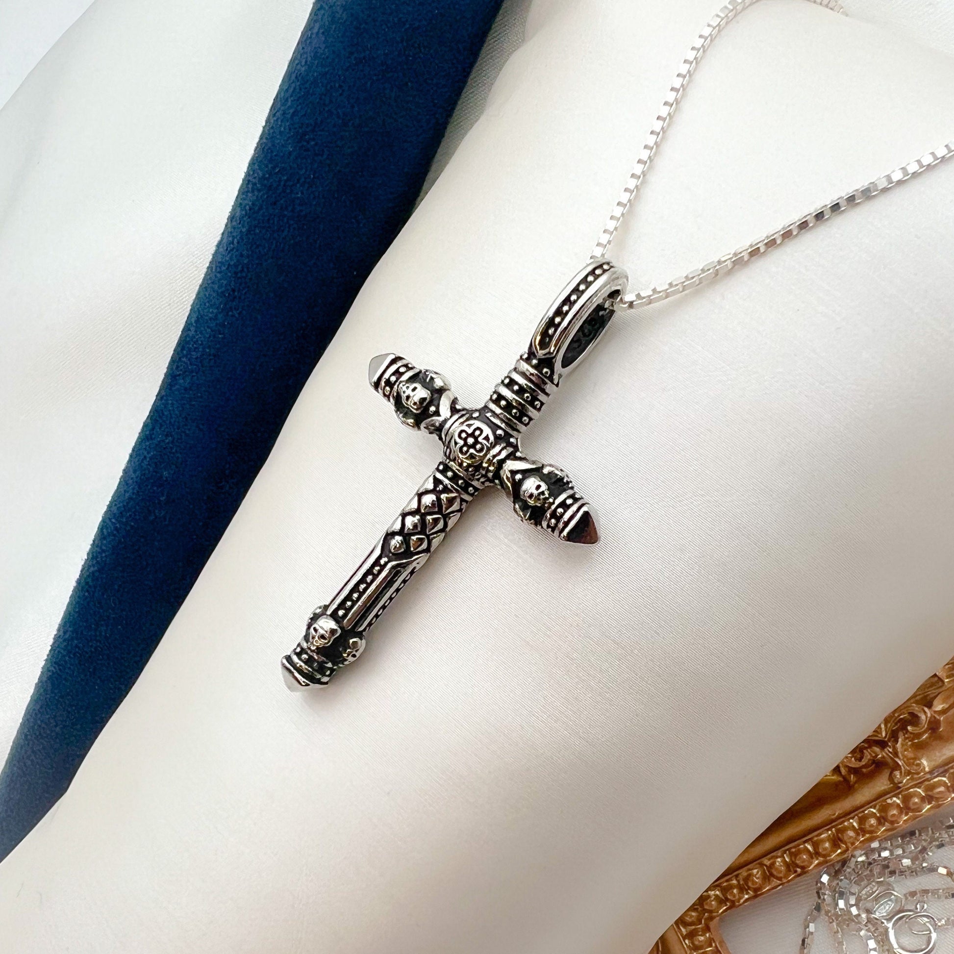Timeless Cross Pendant with Matching Necklace