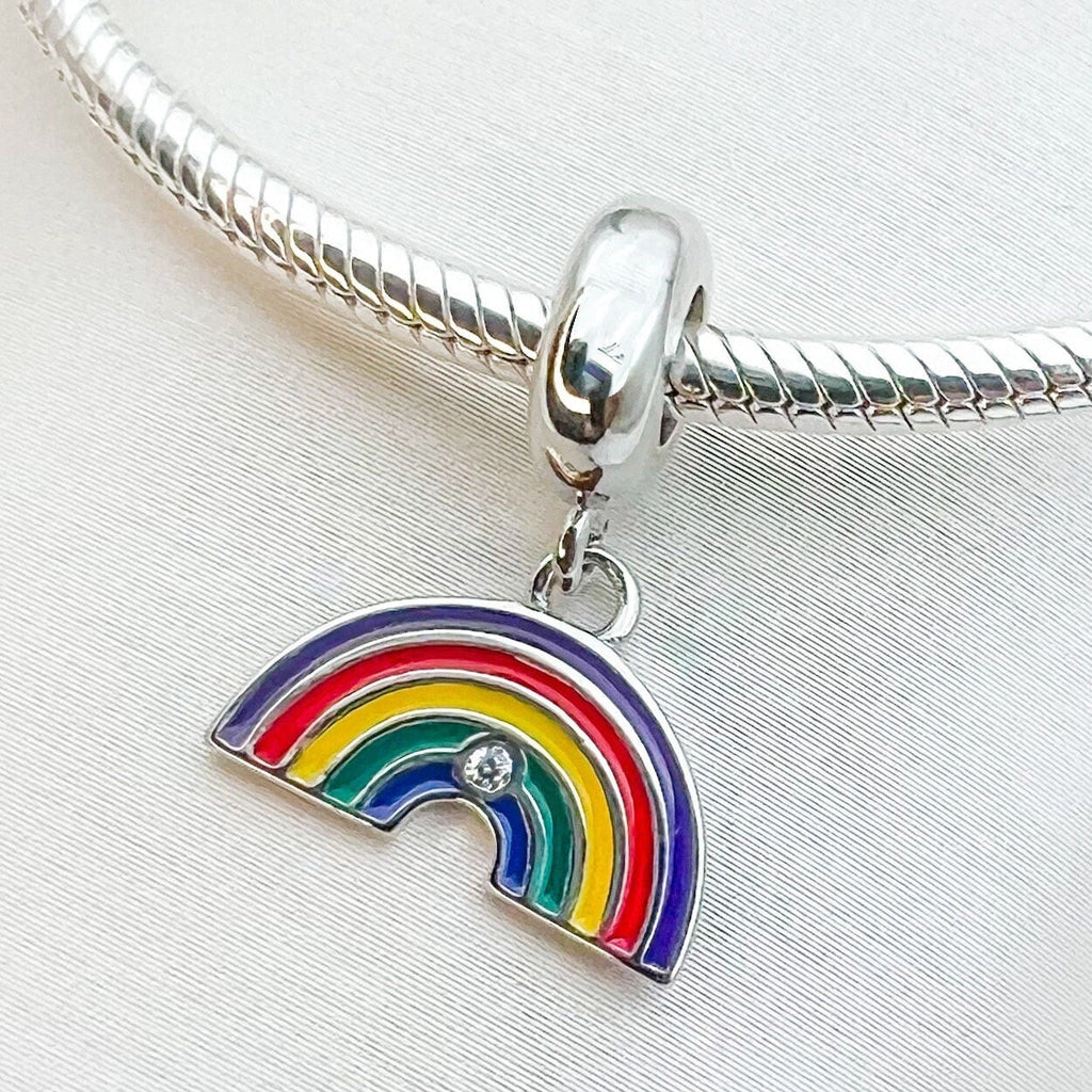 Rainbow Charm in Sterling Silver 925 for Pandora Bracelets