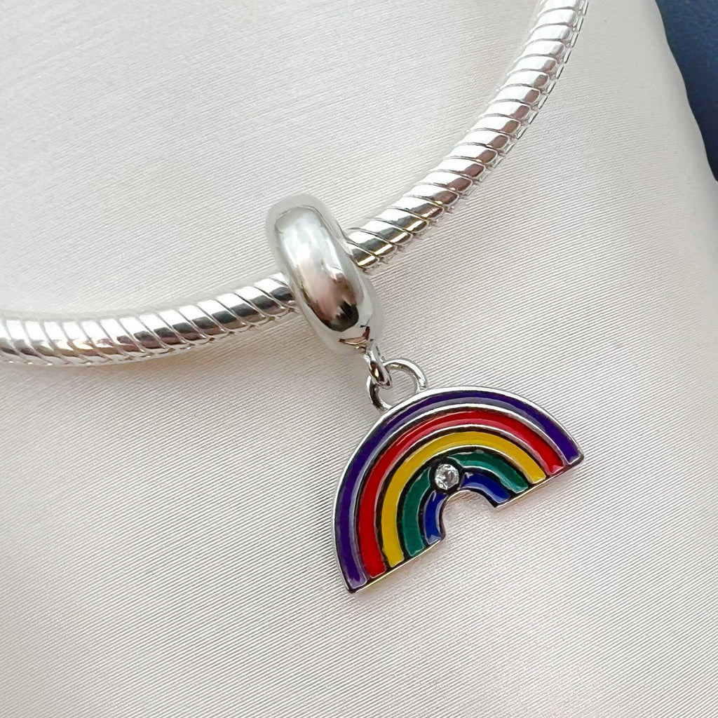 Rainbow Charm in Sterling Silver 925 for Pandora Bracelets