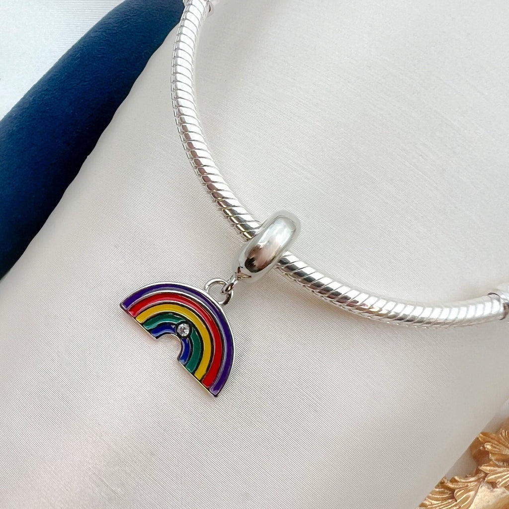 Rainbow Charm in Sterling Silver 925 for Pandora Bracelets