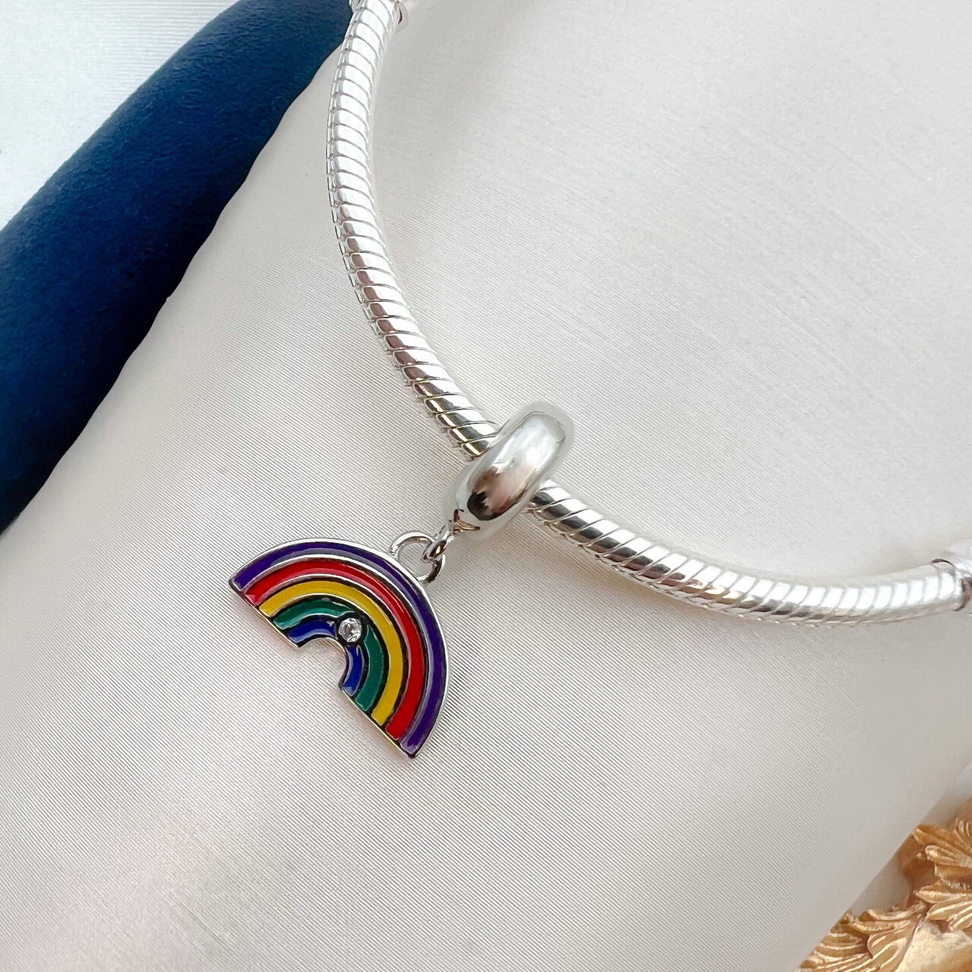 Rainbow Charm in Sterling Silver 925 for Pandora Bracelets