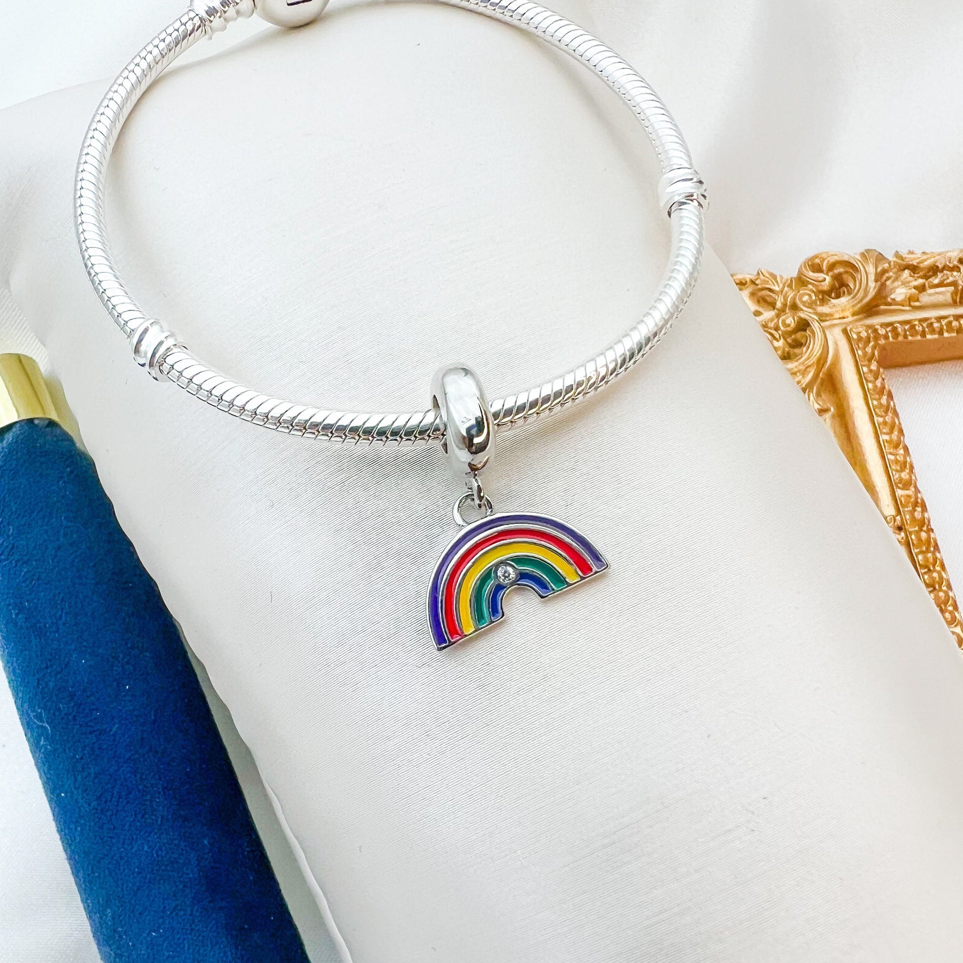 Rainbow Charm in Sterling Silver 925 for Pandora Bracelets