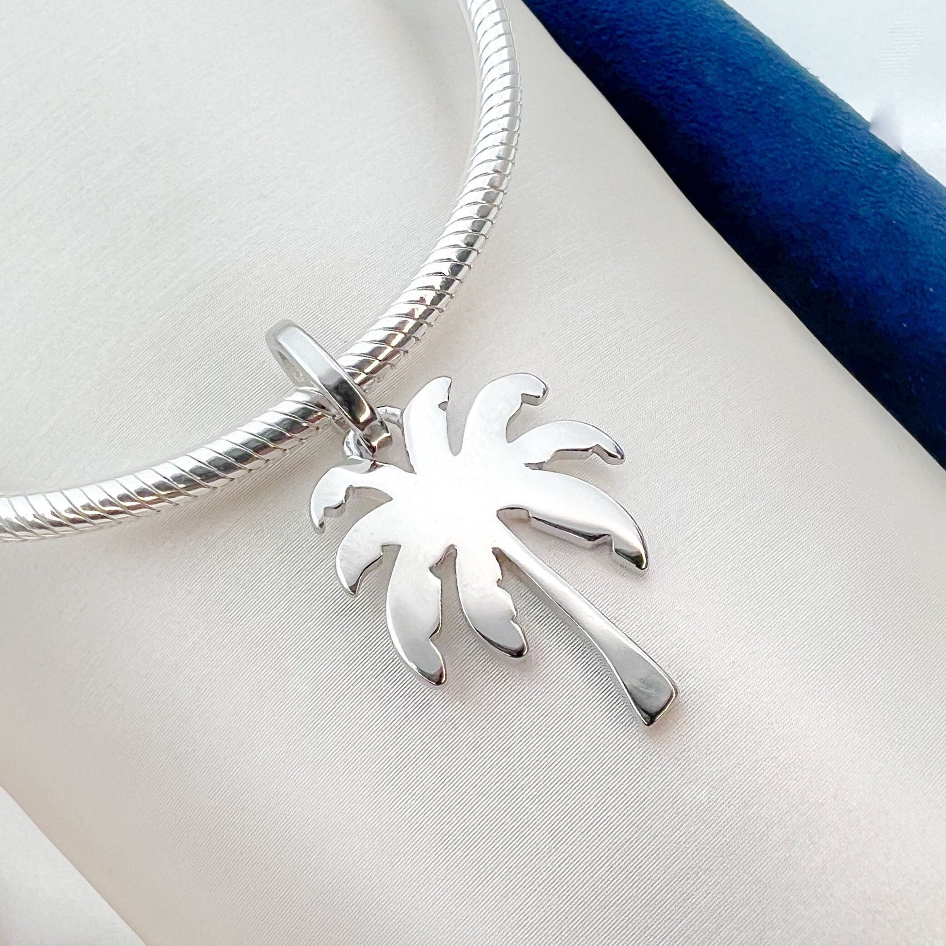 Sterling Silver Tropical Palm Tree Charm for Pandora Bracelets