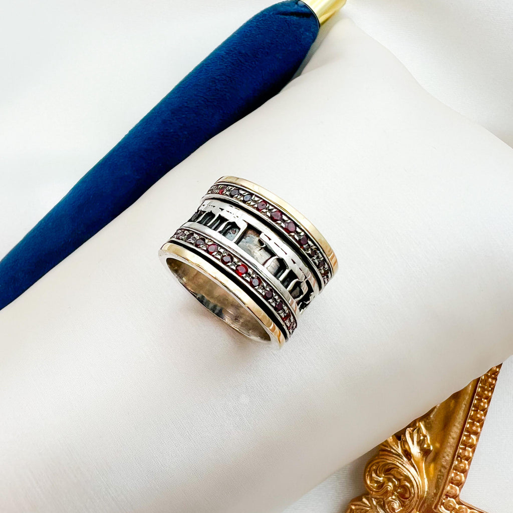 King Solomon I Am My Beloved’s Ring with Garnet Stones