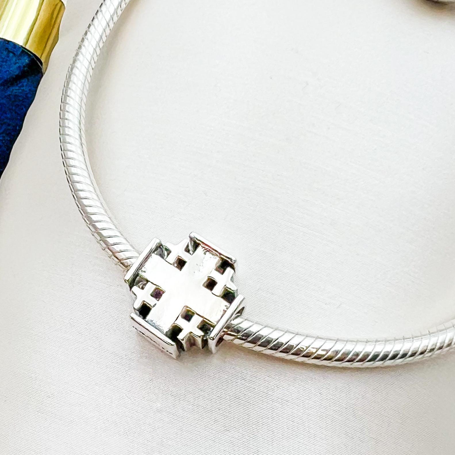 Jerusalem Cross Charm in Silver 925 - Perfect for Pandora Bracelets
