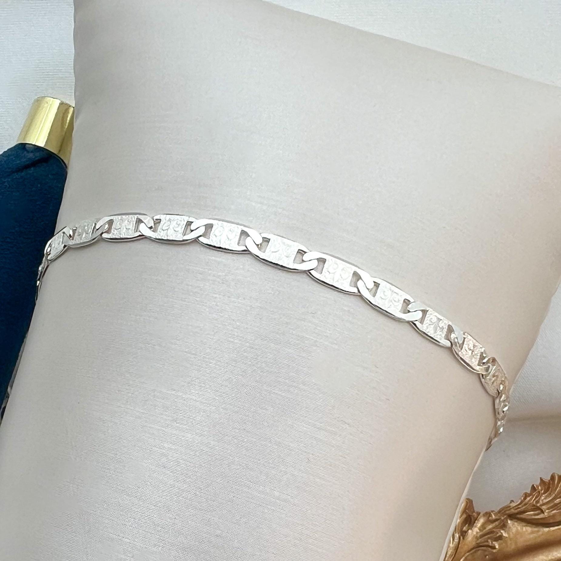 Starburst Figaro Necklace in 925 Silver – Sleek and Stylish