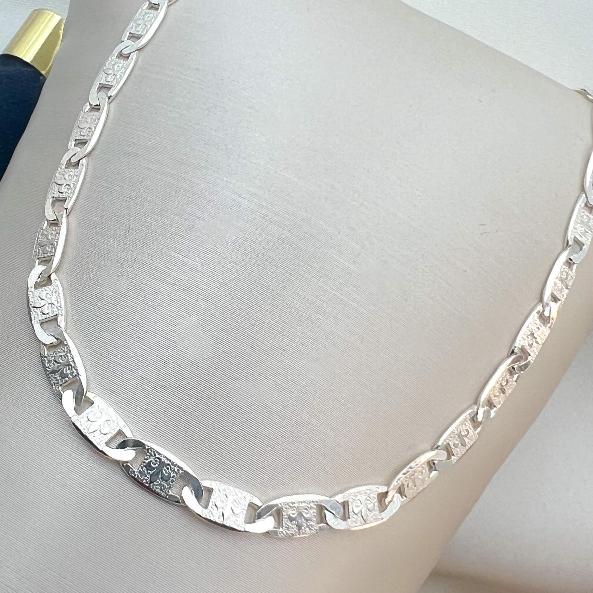 Starburst Figaro Necklace in 925 Silver – Sleek and Stylish