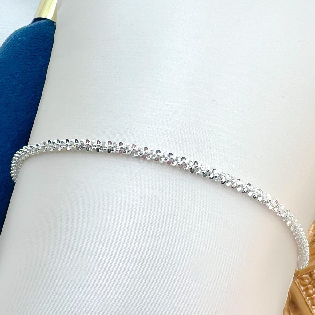 Stylish Silver 925 Popcorn Chain Necklace