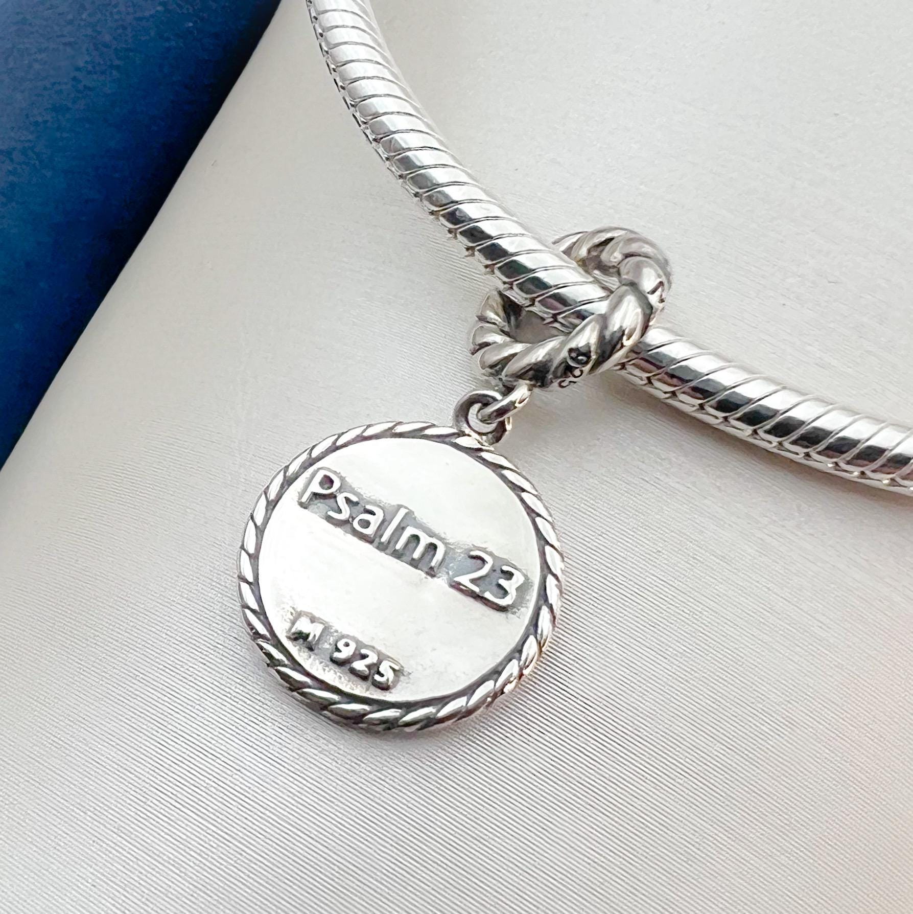 "The Lord is My Shepherd" Silver 925 Charm - Perfect for Pandora Bracelets