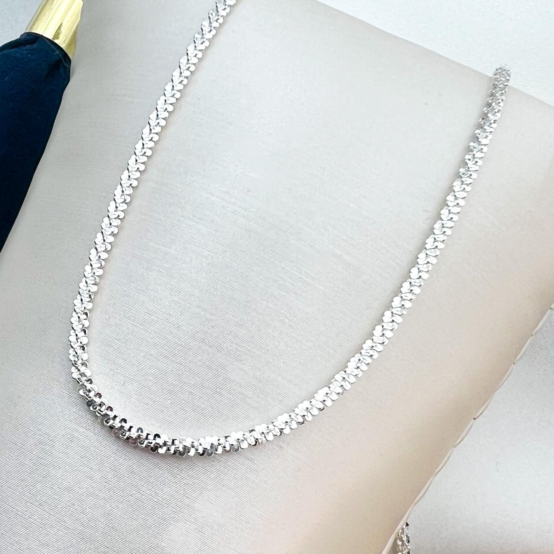 Stylish Silver 925 Popcorn Chain Necklace